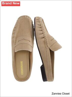 ✨ CUSHIONAIRE Heritage Genuine Leather Suede Loafer Mules for Women